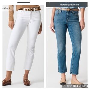 2 for 1 J Crew Factory Size 28P Mid-Rise Flare Crop Jeans Bundle